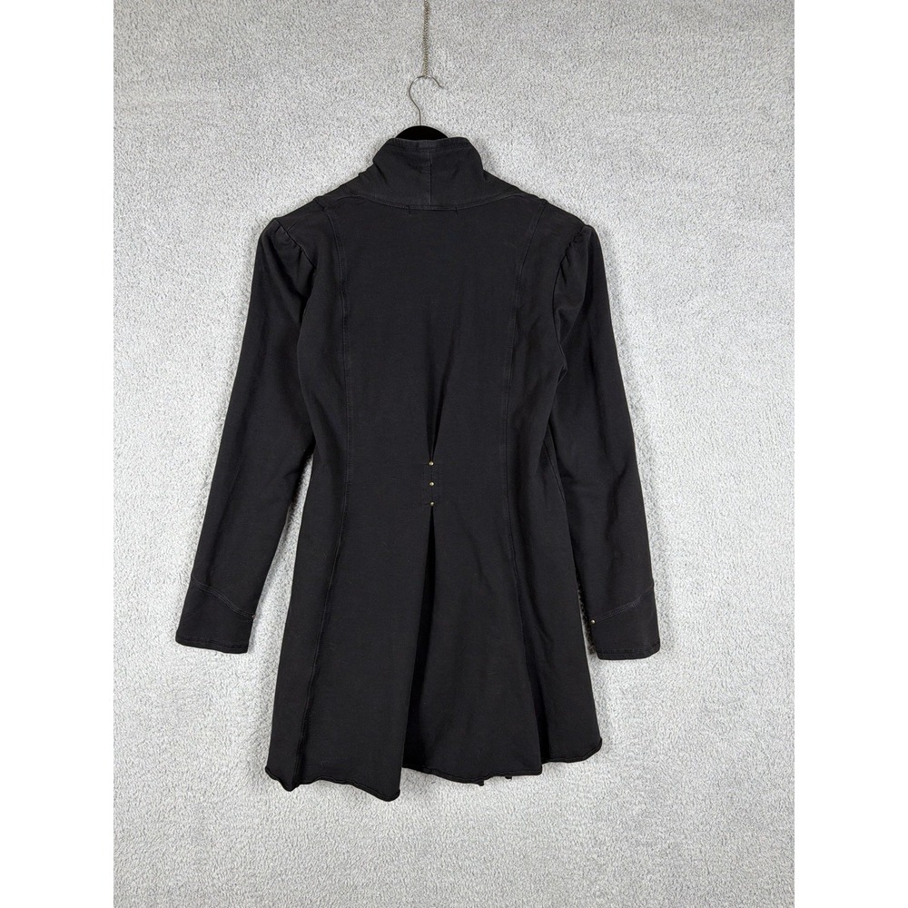 Testimony Los Angeles Women's Sz S French Terry Button Up Victorian Jacket Black - Picture 8 of 8